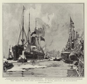 De Orotava, met Lord Kitchener aan Boord, aankomend in Southampton